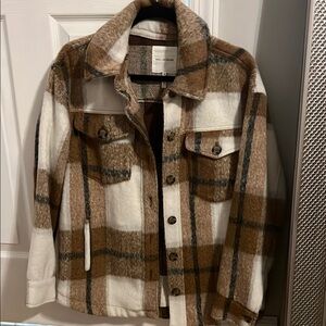 Avec Les Filles women Plaid Wool shacket